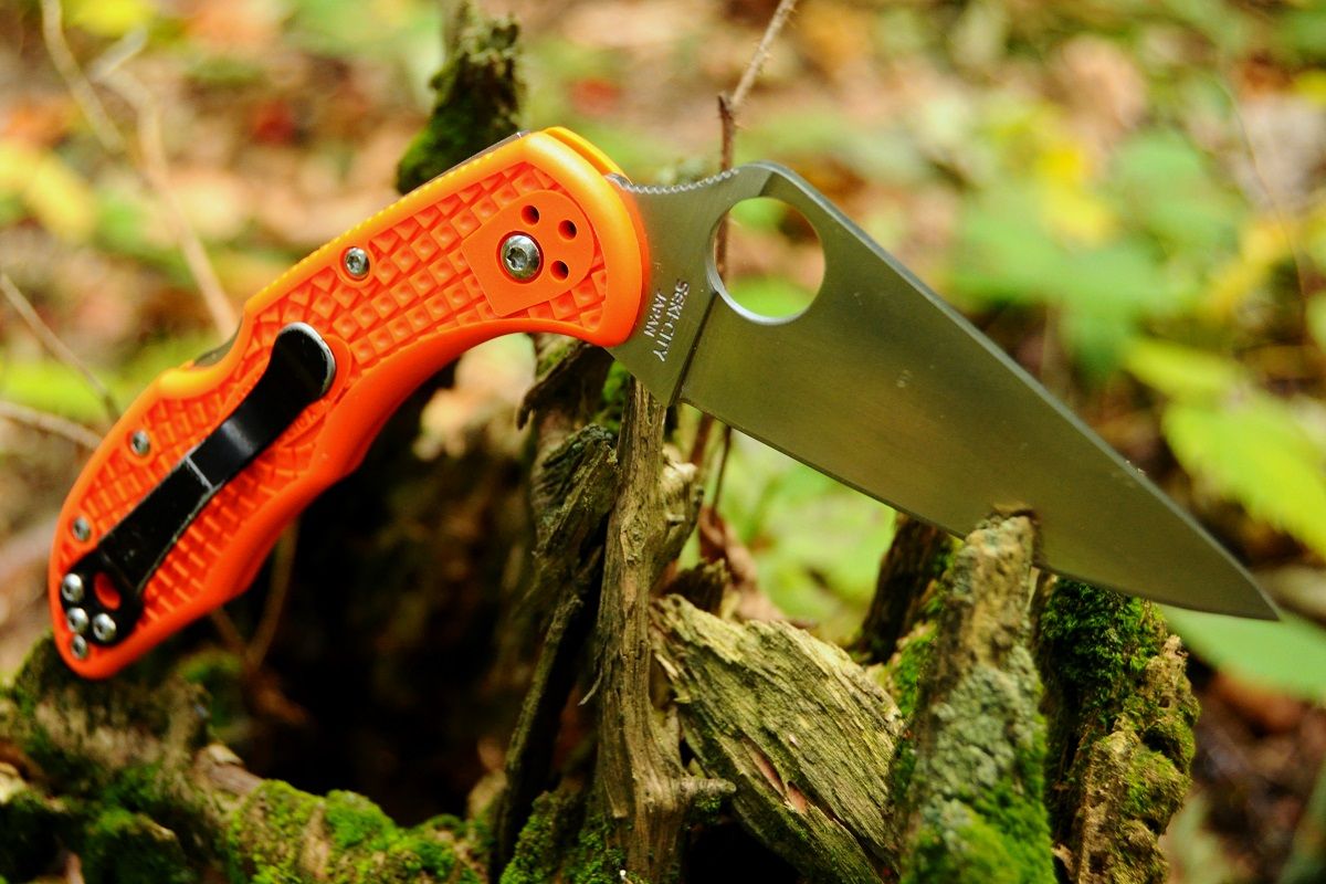 Nóż Spyderco Delica 4 Flat Ground FRN Orange_5