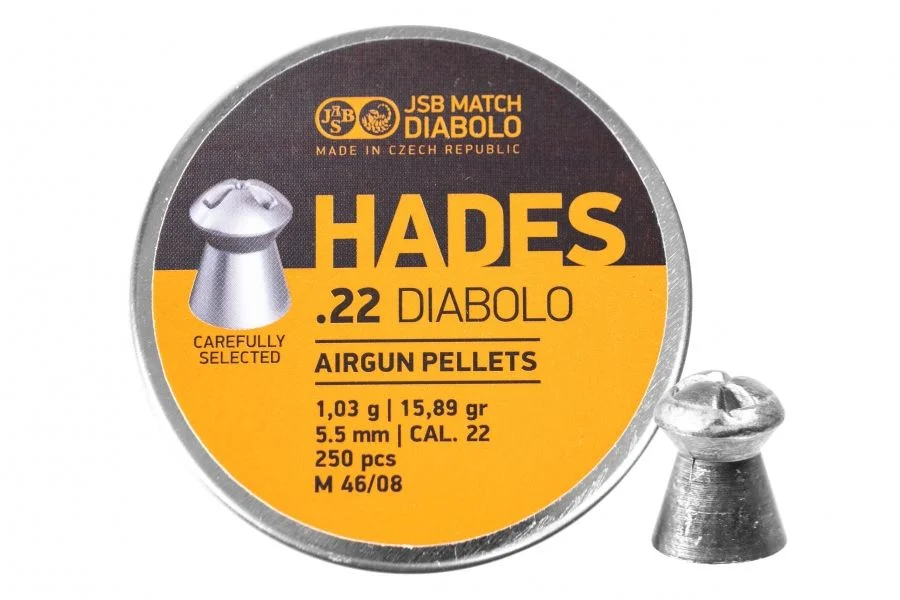 Zdjęcie produktu Śrut 5,5 mm Diabolo JSB Hades 250 szt. z otworem