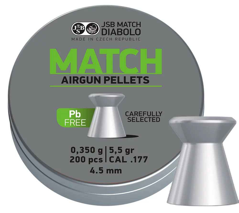 Zdjęcie produktu Śrut 4,5 mm Diabolo JSB Match Lead free 200 szt. płaski (1005-02-200)