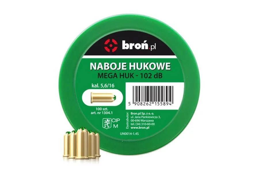 Zdjęcie produktu Naboje hukowe .22 Long Blank / 6mm Long typ 5,6/16 MEGA HUK - 100 szt.do BAS Stalker/Zoraki K6L