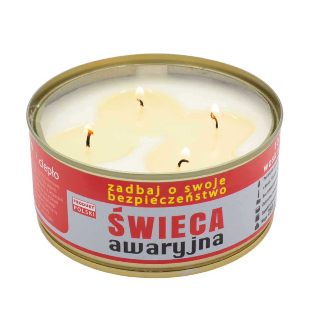 Świeca awaryjna przetrwania Eko HASKE Pro 280g, 48h świecenia + zapałki