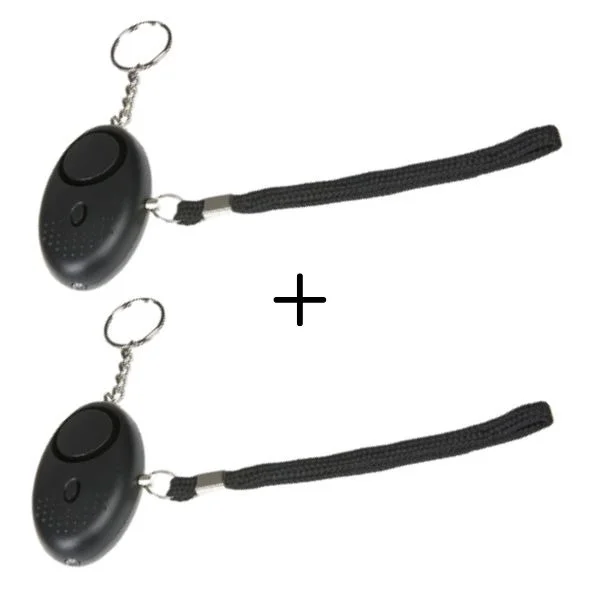 2x Alarm osobisty GUARD Scorpion z latarką LED, czarny, syrena 120dB (YC-003-BL)