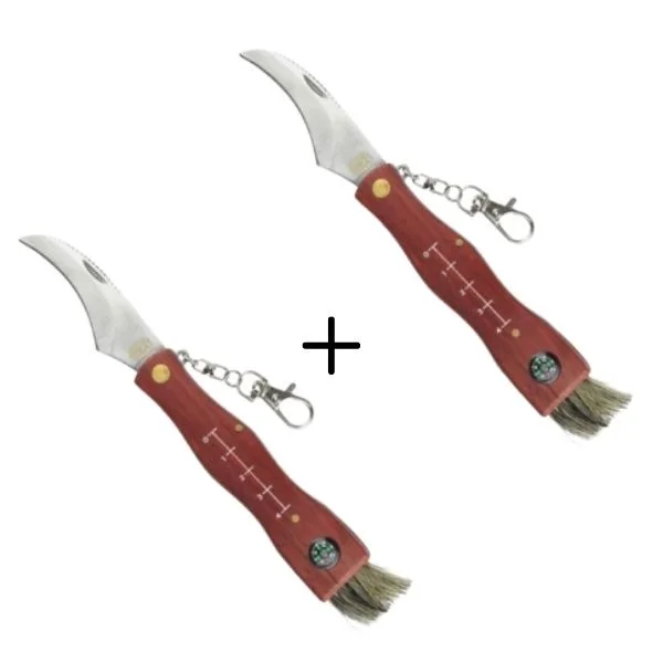 2x Nóż SCK Mushrooms dla grzybiarza z kompasem (CC-GC105)