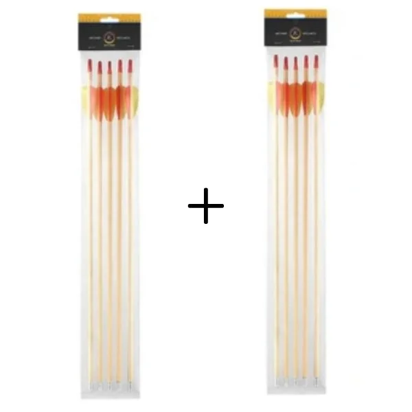 2x Strzały drewniane Target Wooden 30" Poe Lang - zestaw 5 sztuk