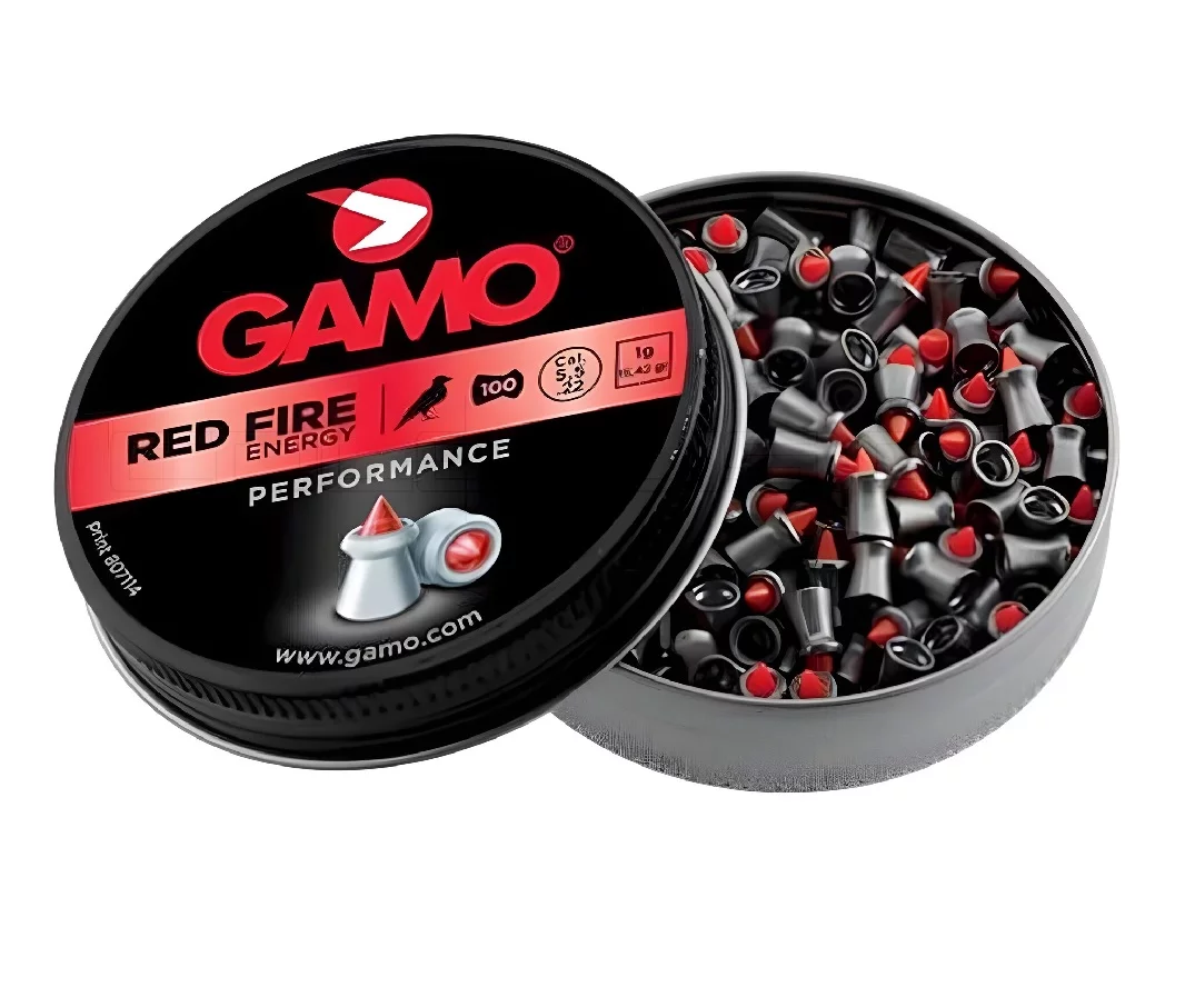 Zdjęcie produktu Śrut 5,5 mm Diabolo Gamo AccuTek Red Fire 100 szt. wierzchołek - szpic polimer (6322704-AK)