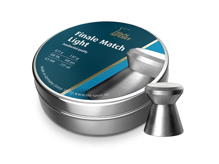 Zdjęcie produktu Śrut 4,49 mm Diabolo H&N Finale Match Light  500 szt. płaski (92074490115)