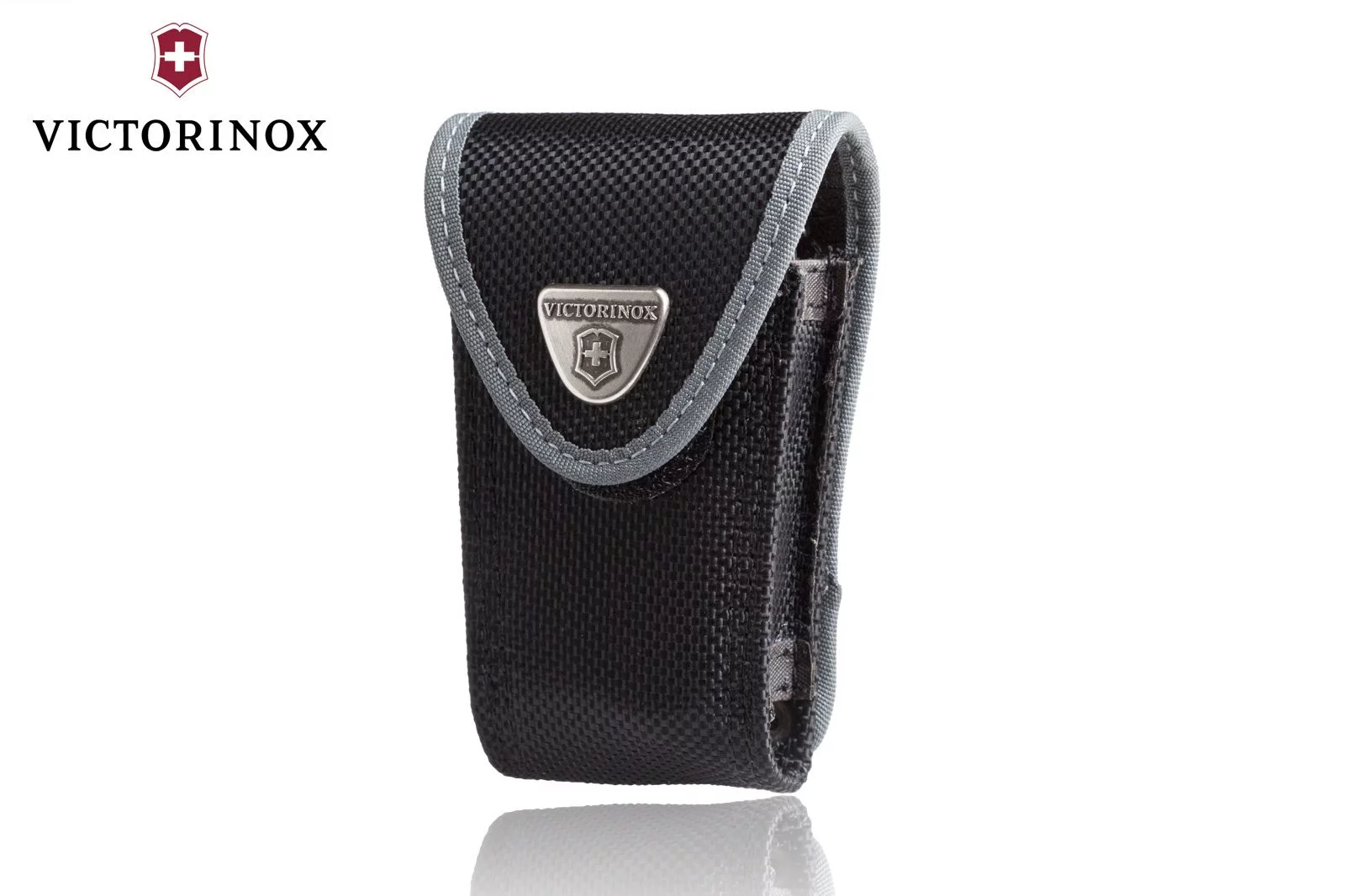 Zdjęcie produktu Etui na scyzoryki Victorinox, dł. 85/91 mm, nylon, czarne, z kieszonką na latarkę (4.0545.3)