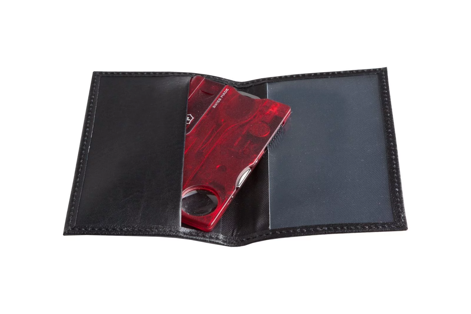 Etui na multitool kartę Victorinox SwissCard, skóra, czarne (4.0873.L)