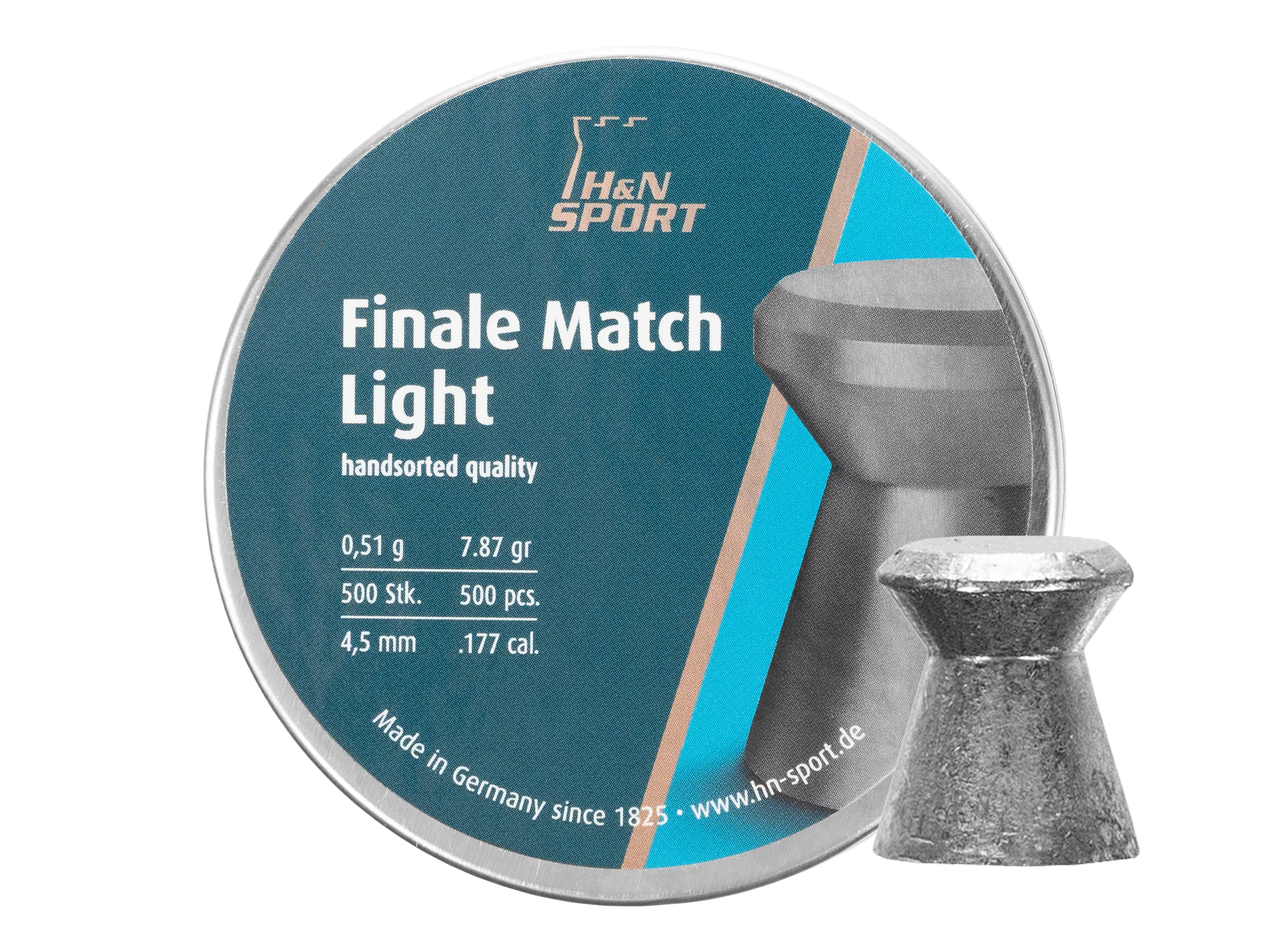 Zdjęcie produktu Śrut 4,5 mm Diabolo H&N Finale Match Light 500 szt. płaski (92074500115)