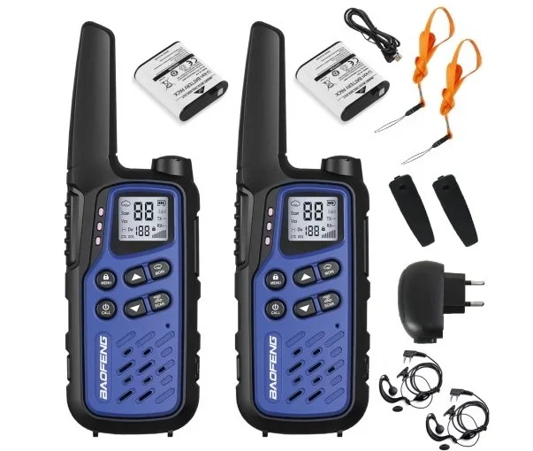 Zdjęcie produktu Radiotelefony krótkofalówki BAOFENG BF-T25E niebieskie - 2 szt.