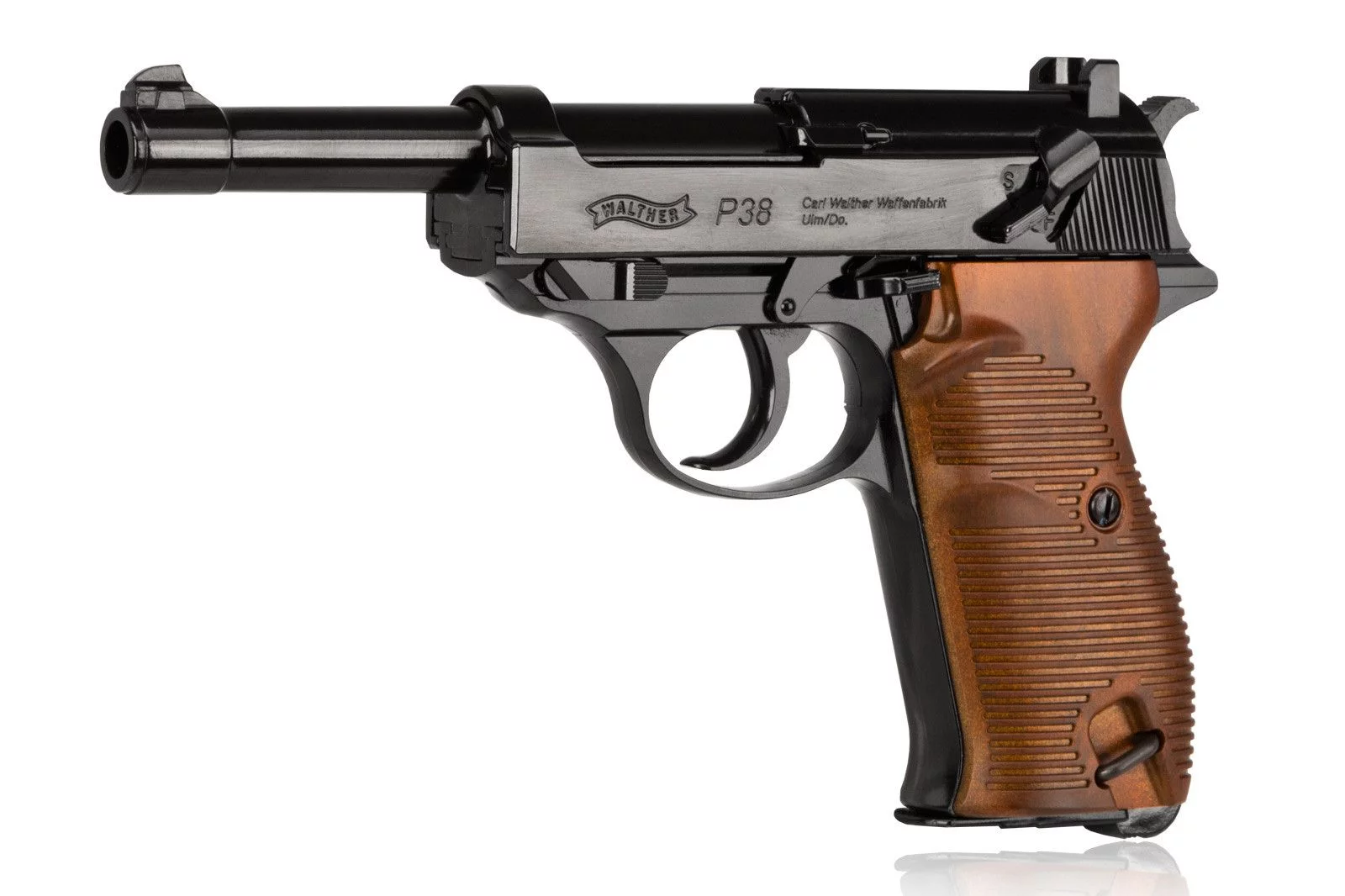 Zdjęcie produktu Pistolet wiatrówka WALTHER P38 20-strzał. CO2 4,5 BB BlowBack (5.8089)