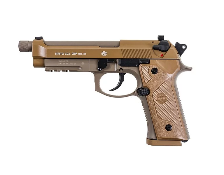 Zdjęcie produktu Pistolet wiatrówka Beretta M9 A3 4,5 mm BB 16-strzał. CO2 BlowBack FDE (5.8347)