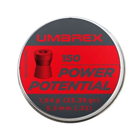 Śrut 5,5 mm Diabolo Umarex Power Potential z otworem 150 szt. (4.1704)