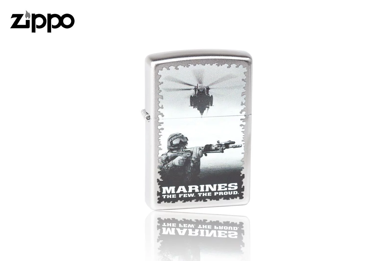Zdjęcie produktu Zapalniczka Zippo Marines, Satin Chrome
