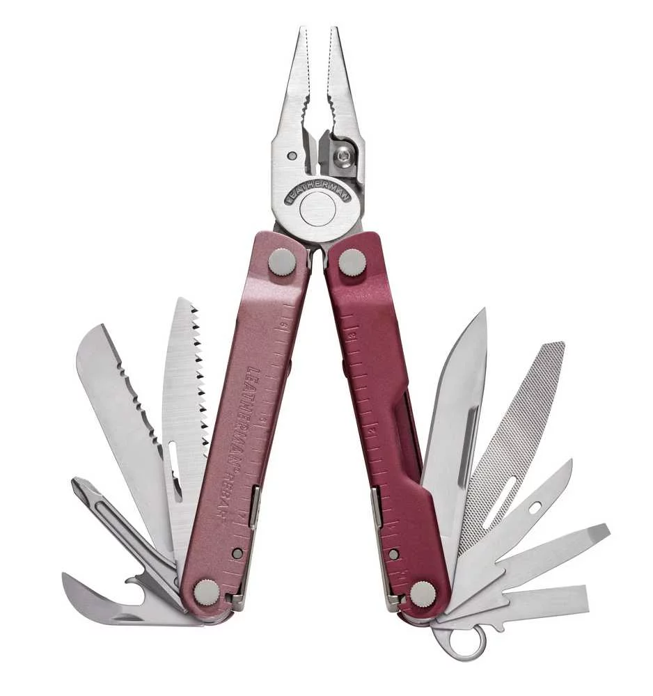 Multitool Leatherman Rebar Heathered Cranberry - NEW 2025 - 17 narzędzi  (833317)