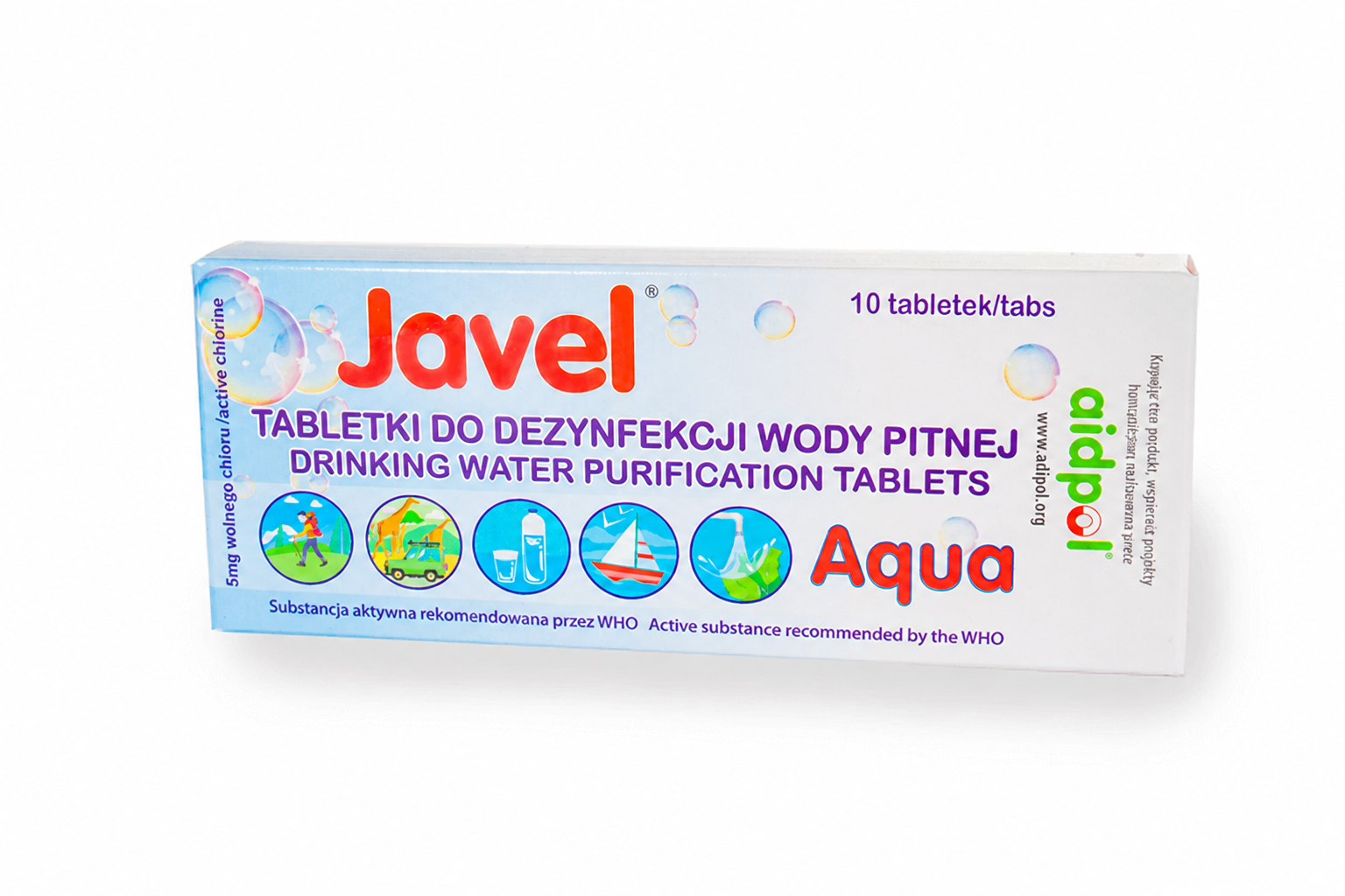 Zdjęcie produktu Tabletki do odkażania wody Javel Aqua 10 szt. (BUJAT10)