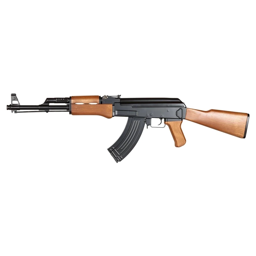 Zdjęcie produktu Karabinek AEG Cyma AK47 wersja Brown kal. 6mm (Komplet z Aku i ładowarką)