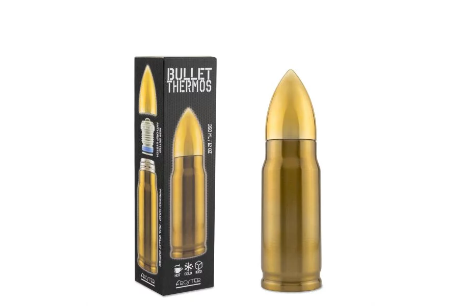 Zdjęcie produktu Termos FROSTER Bullet Brass nabój 350 ml