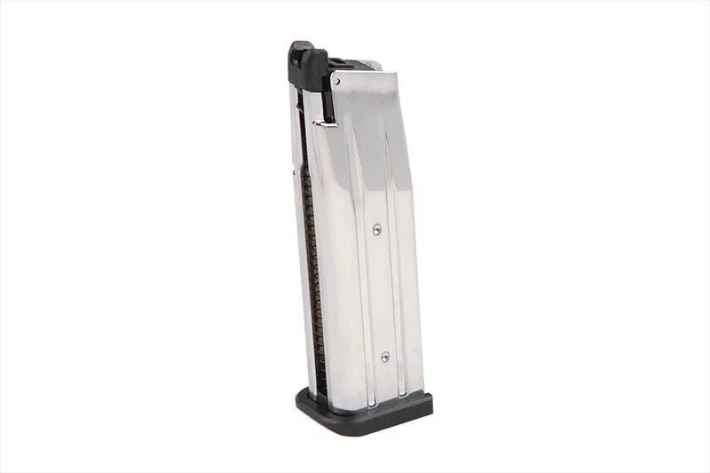 Zdjęcie produktu Magazynek ASG Tokyo Marui gazowy 31 kulek do repliki pistoletu Hi-Capa - srebrny (TMR-05-016882)