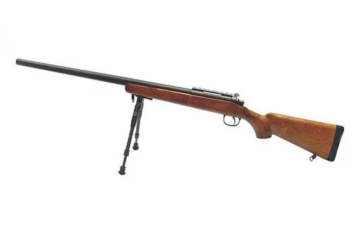 Zdjęcie produktu Karabin snajperski ASG WELL MB03E + dwójnóg - Drewno (WEL-03-000138)