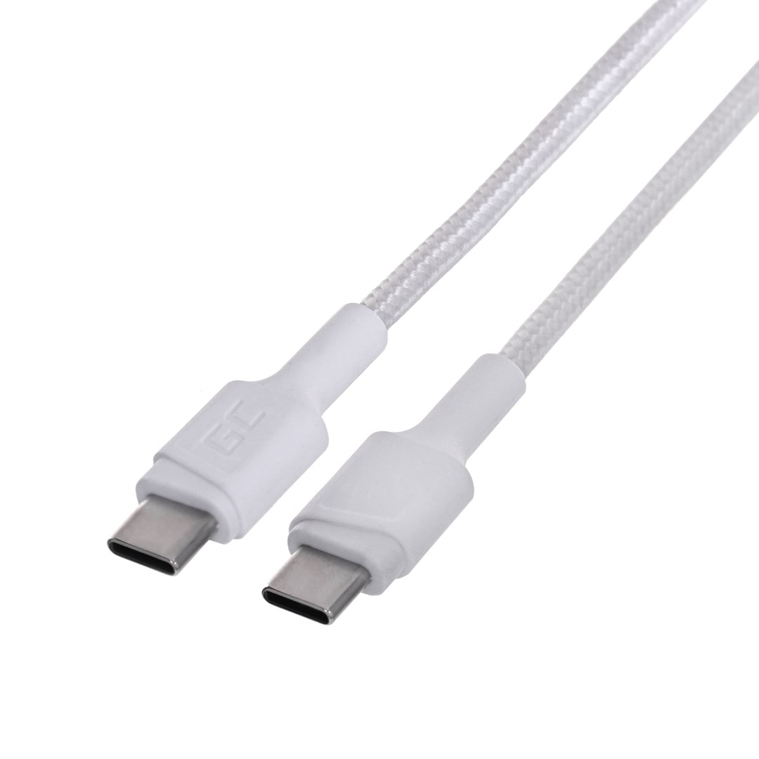 Zdjęcie produktu GREEN CELL KABEL KABGC29W GC POWERSTREAM USB-C - USB-C 200CM, POWER DELIVERY 60W, ULTRA CHARGE, QC 3.0, BIAŁY