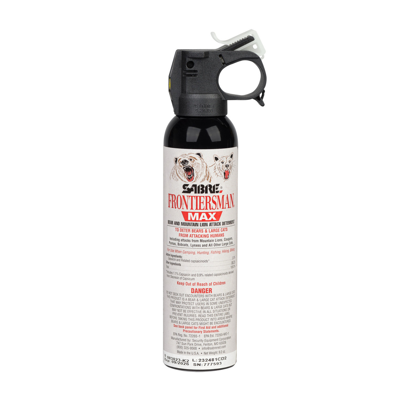Gaz pieprzowy Sabre Red FrontiersMan 272 ml, na niedźwiedzie (FBAD-06)