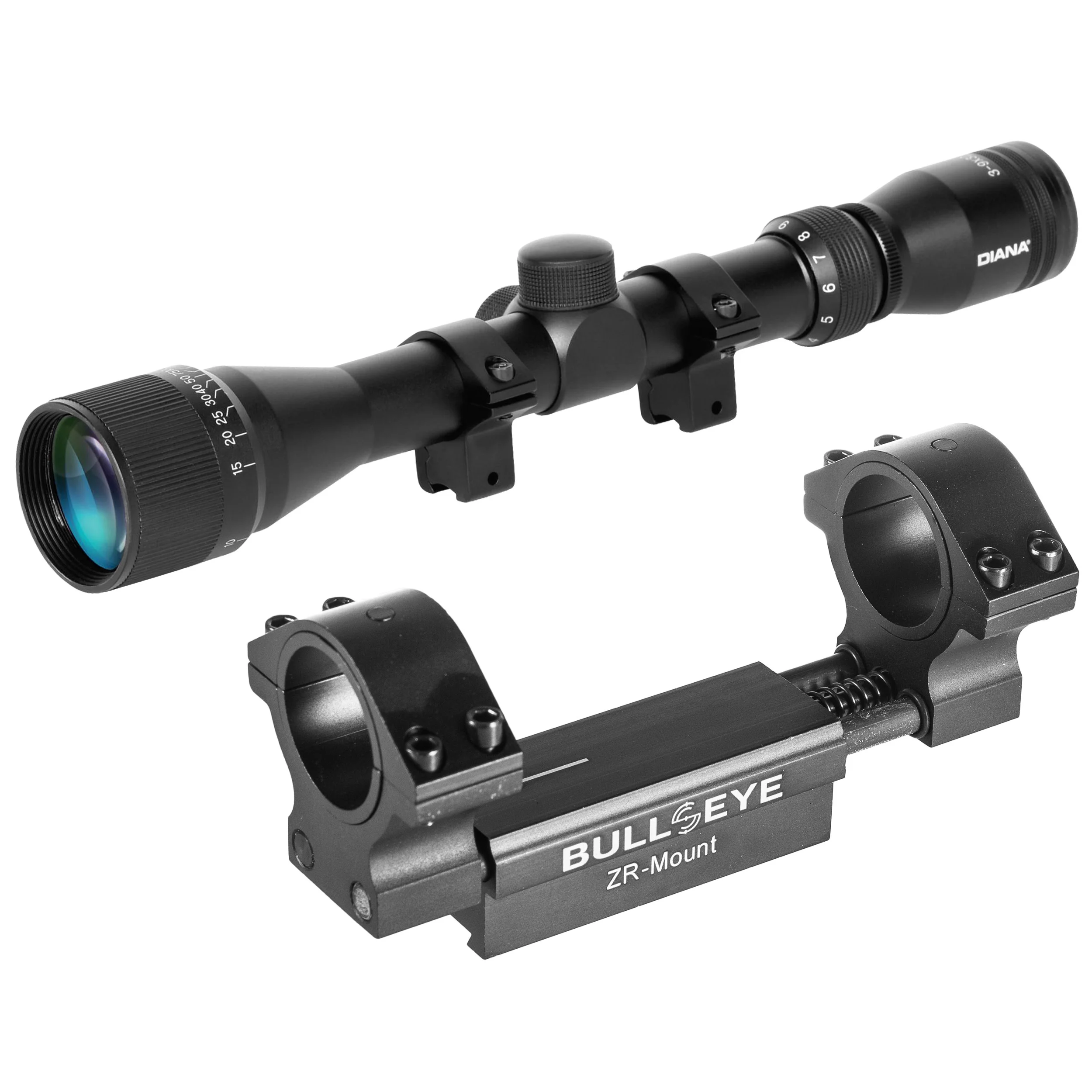 Zdjęcie produktu Luneta celownicza Diana 3-9x32 1" AO Duplex z/m 11 mm + montaż kompensacyjny Diana ZR 1"-30 mm/11 mm (41300105+41200401)