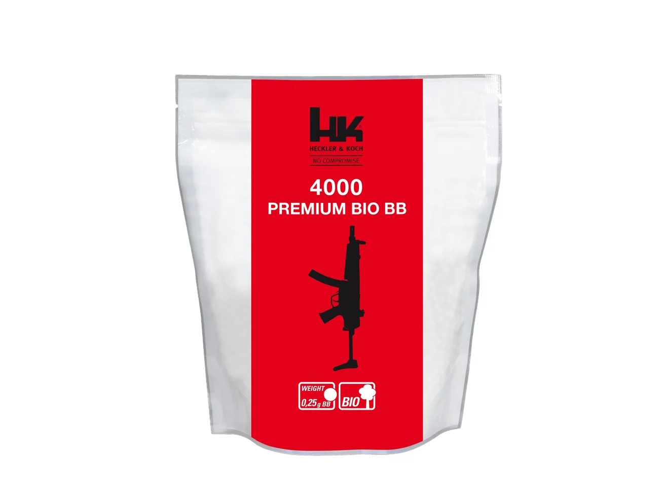 Zdjęcie produktu Kulki ASG H&K Heckler&Koch Bio 0,25gr 6 mm 4000 szt. białe (2.6131)