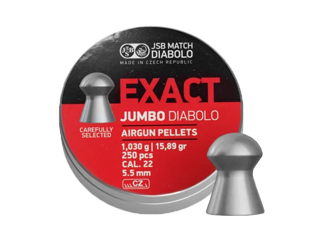 Zdjęcie produktu Śrut 5,52 mm Diabolo JSB Exact Jumbo  250 szt. półokrągły (546247-250)