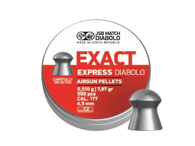 Zdjęcie produktu Śrut 4,52 mm Diabolo JSB Exact Express 500 półokrągły (546257-500)