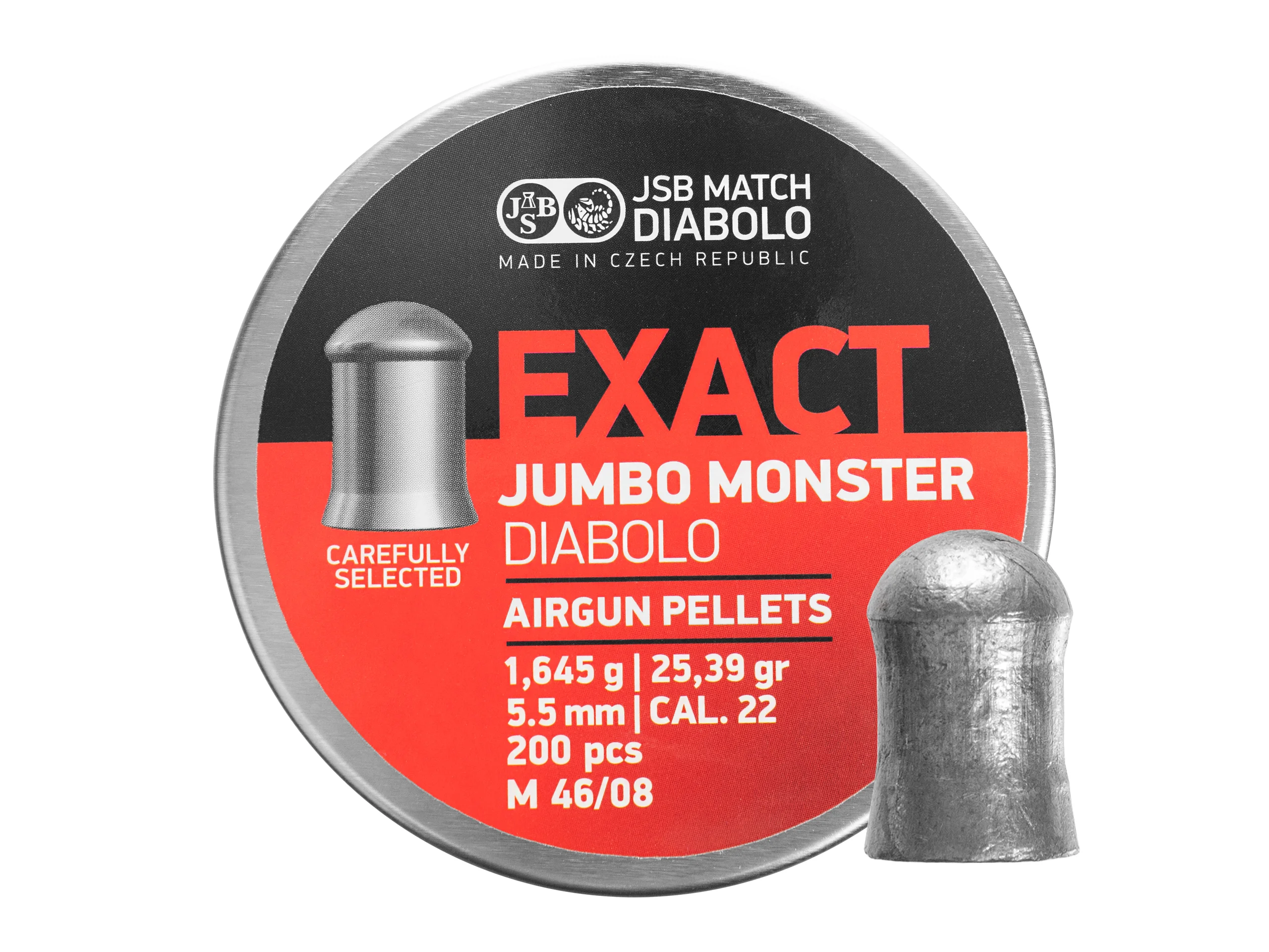 Zdjęcie produktu Śrut 5,52 mm Diabolo JSB Exact Jumbo Monster 200 półokrągły (546288-200)