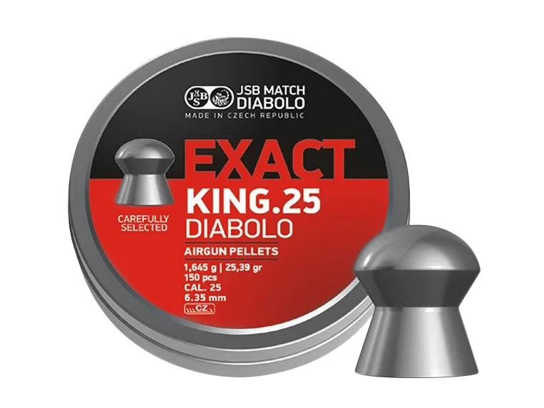 Zdjęcie produktu Śrut 6,35 mm Diabolo JSB Exact King 150 szt. półokrągły (546298-150)