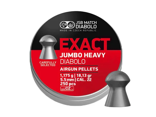 Zdjęcie produktu Śrut 5,52 mm Diabolo JSB Exact Jumbo Heavy  250 szt. półokrągły (546287-250)