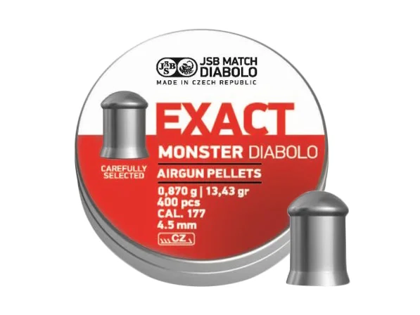 Zdjęcie produktu Śrut 4,52 mm Diabolo JSB Exact Monster 400 półokrągły (546278-400)
