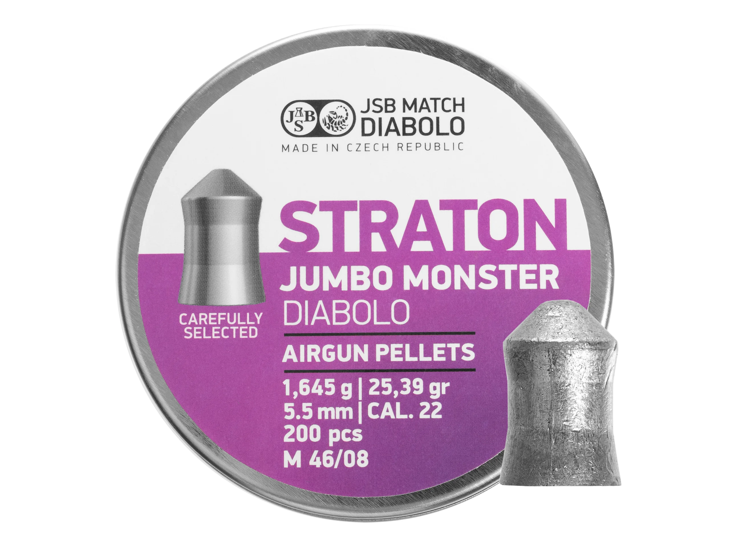 Zdjęcie produktu Śrut 5,51 mm Diabolo JSB Jumbo Monster Straton 200 mieszany (546289-200)