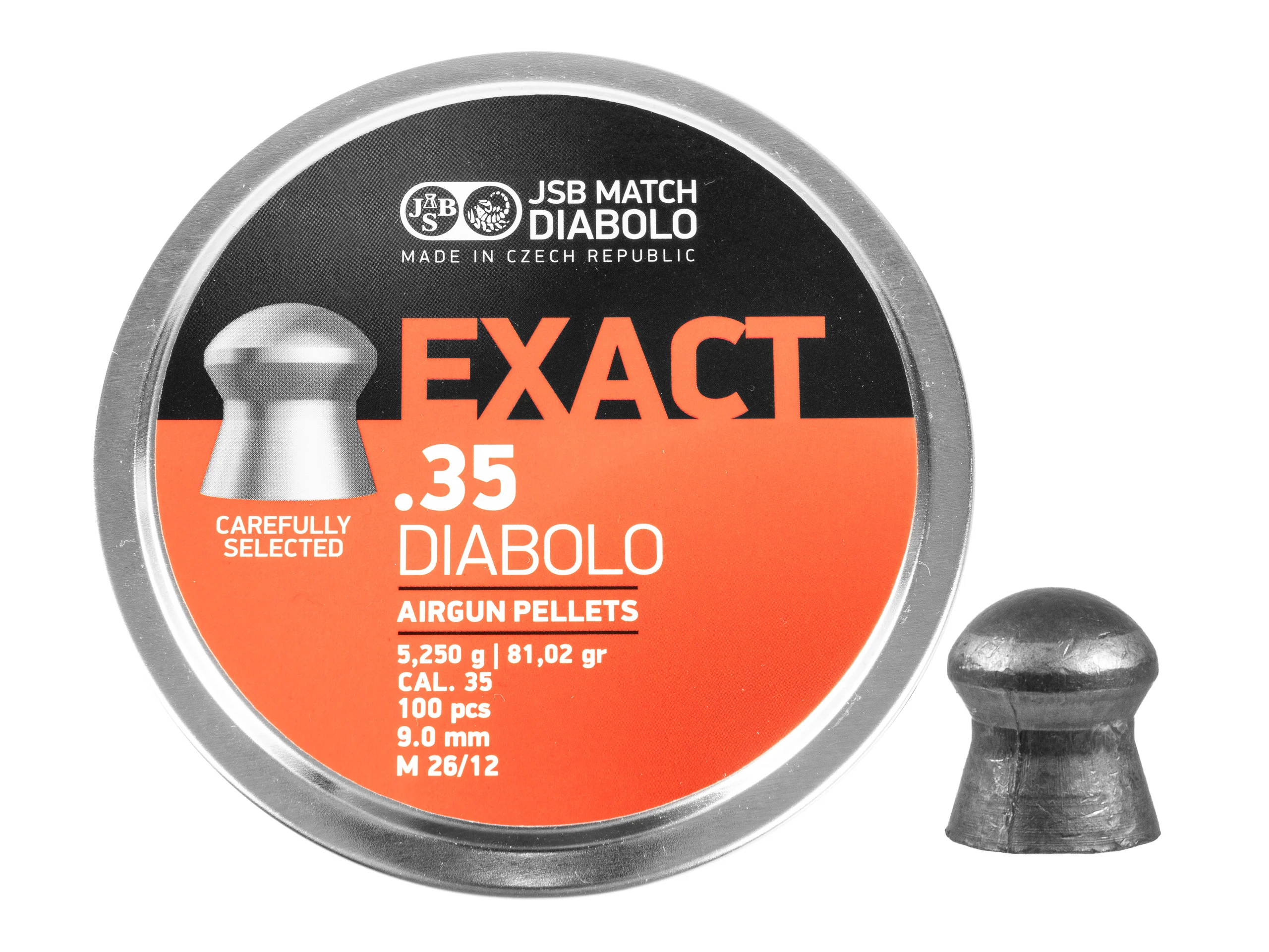 Zdjęcie produktu Śrut 9 mm Diabolo JSB Exact 100 szt. półokrągły(546035-100)