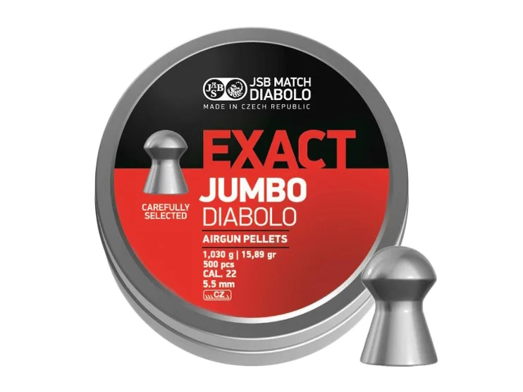 Zdjęcie produktu Śrut 5,51 mm Diabolo JSB Exact Jumbo  500 szt. półokrągły (546246-500)