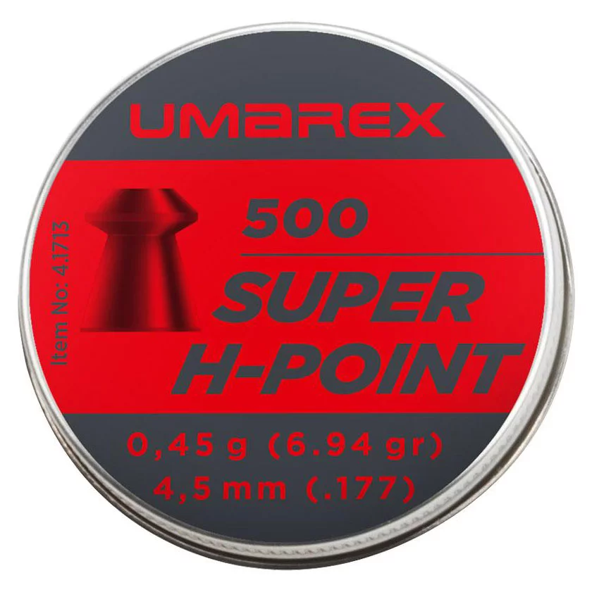 Zdjęcie produktu Śrut 4,5 mm Diabolo UMAREX Super H-Point zagłębienie 4,5 mm 500 szt. z otworem (4.1713)