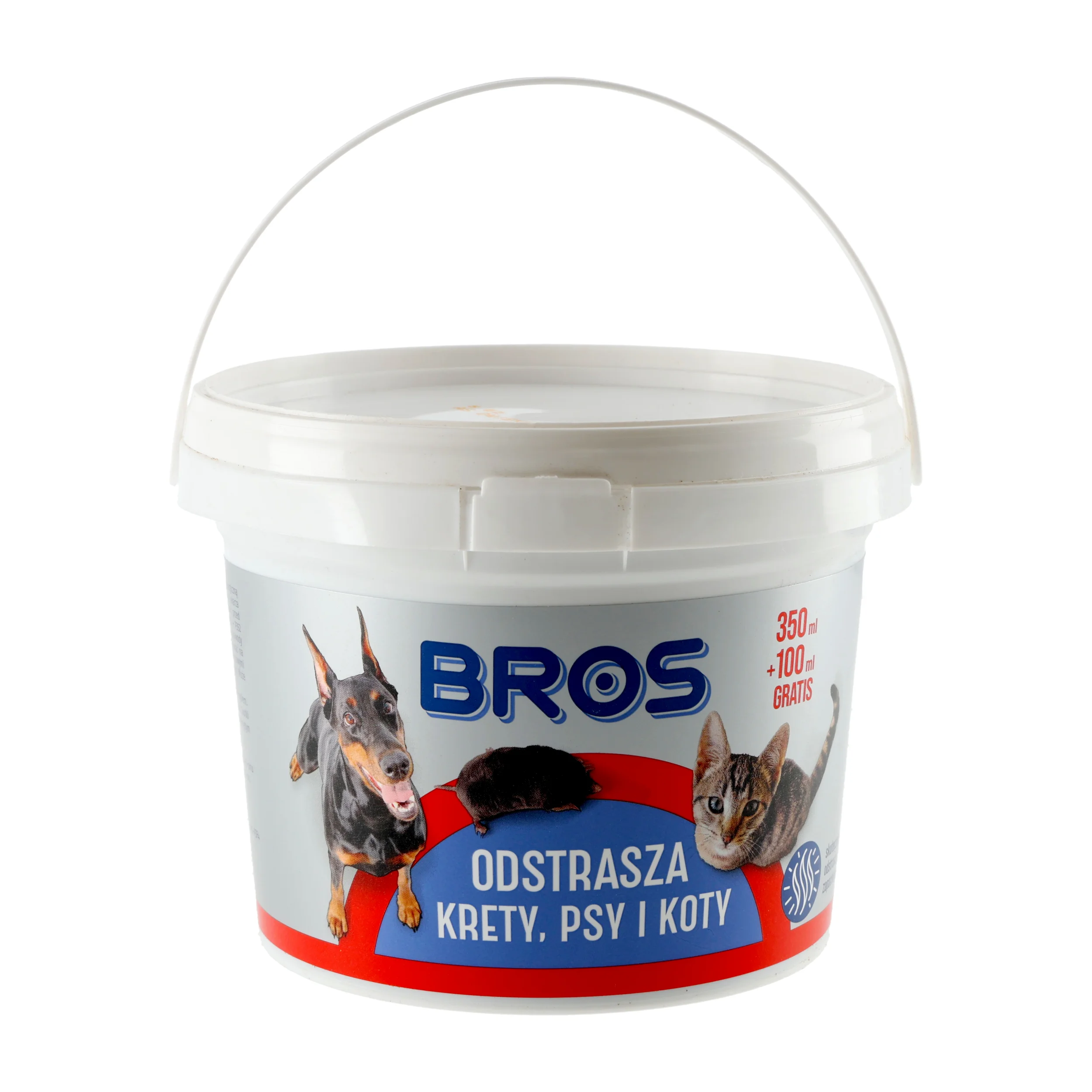 Zdjęcie produktu Granulat Bros odstrasza krety, psy i koty 350 ml + 100 ml gratis (595-045)