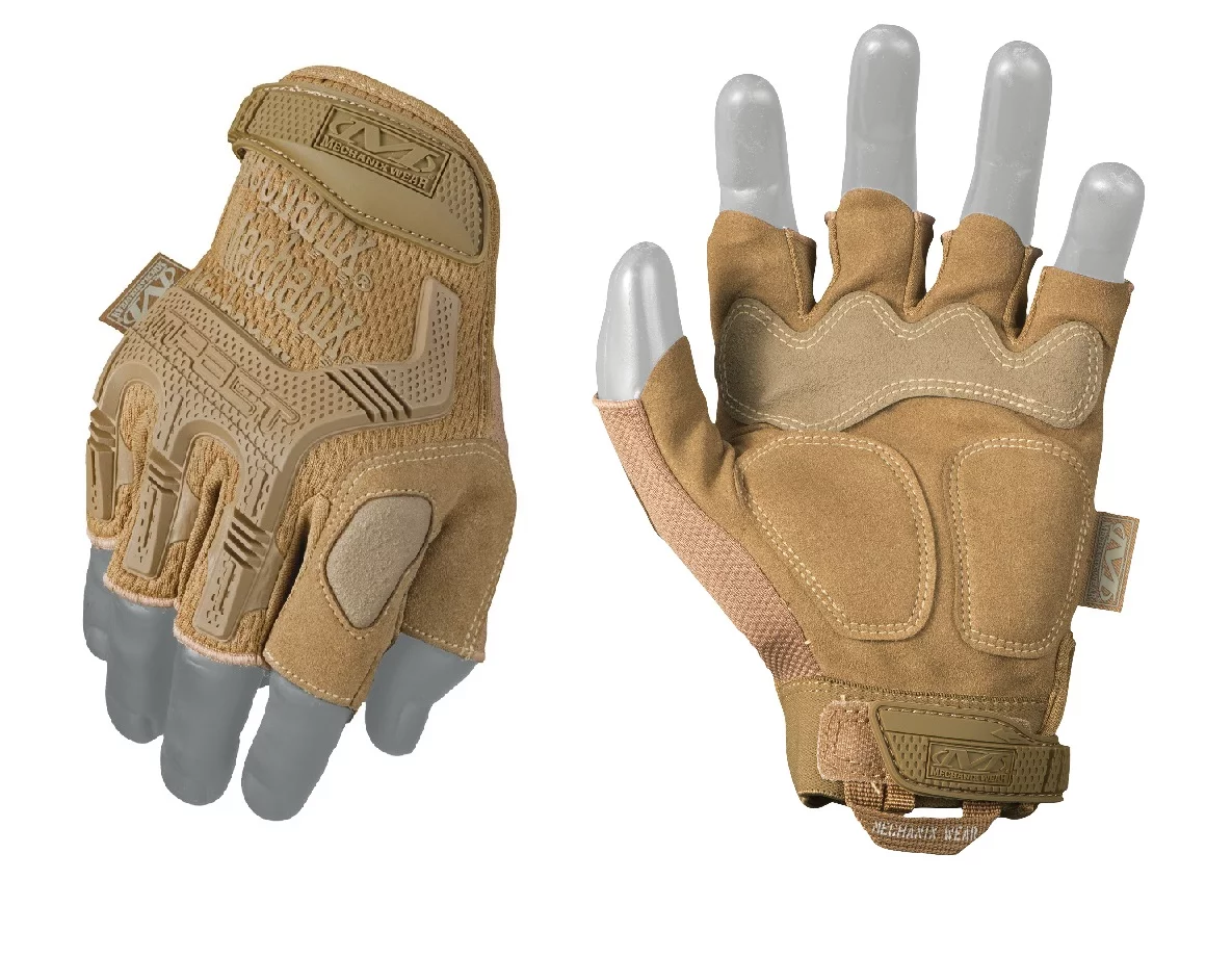 Rękawice taktyczne Mechanix Wear M-Pact Fingerless Coyote (MFL-72)