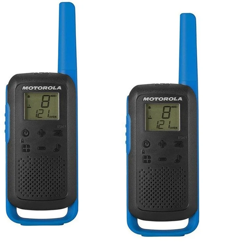Radiotelefony krótkofalówki MOTOROLA T62 MOTO62B czarno niebieskie - 2 szt.