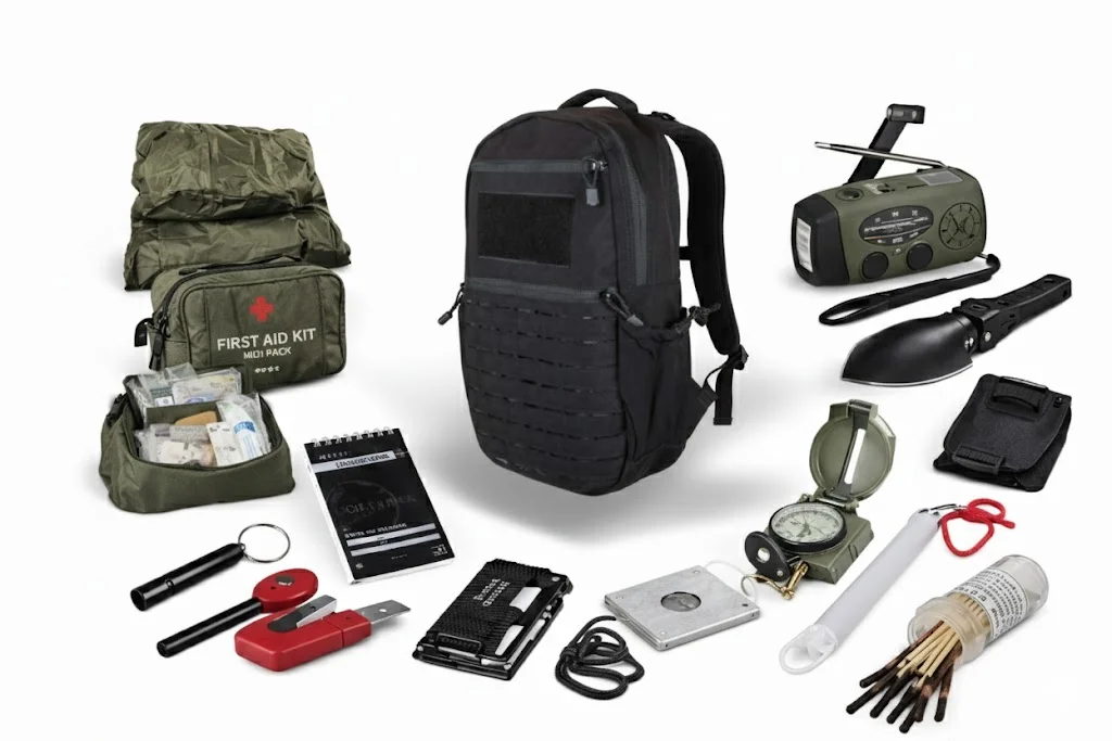 Zdjęcie produktu Plecak ewakuacyjny AZYMUT SURVIVAL 14 elementów