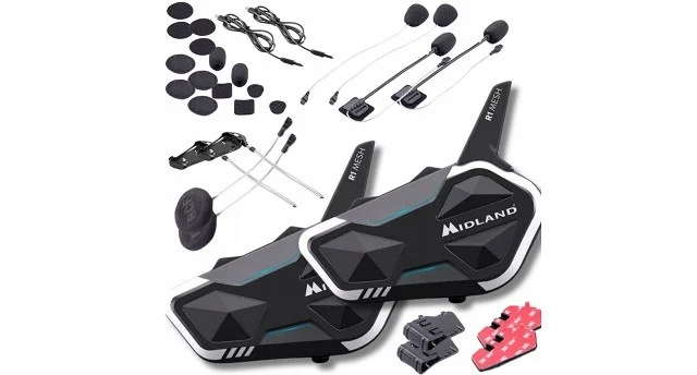 Zdjęcie produktu Interkom motocyklowy Midland R1 MESH TWIN na 2 kaski