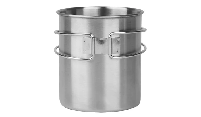 Kubek ze stali nierdzewnej Mil-Tec ze składanym uchwytem - 800 ml 