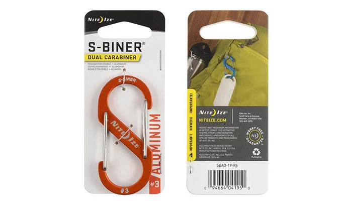 Karabińczyk Nite Ize S-Biner Aluminum Dual Carabiner #3 - Orange - SBA3-19-R6 