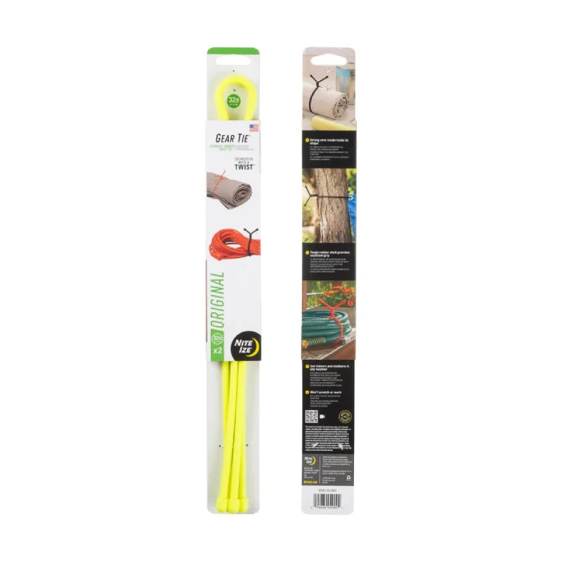 Elastyczne troki Gear Tie 32'' - Dwupak - Neon Yellow - GT32-33-2R3 - Nite Ize
