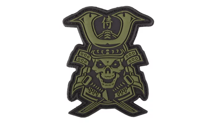 Naszywka 3D - Samurai Skull - Zielony - 101 Inc.