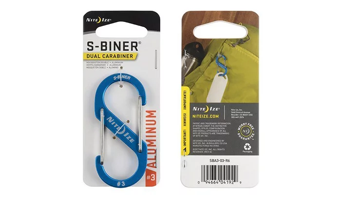 Karabińczyk Nite Ize S-Biner Aluminum Dual Carabiner #3 - Niebieski - SBA3-03-R6 