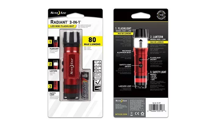 Zdjęcie produktu Latarka Nite Ize Radiant 3-in-1 LED Mini - Czerwony - NL1A-10-R7 