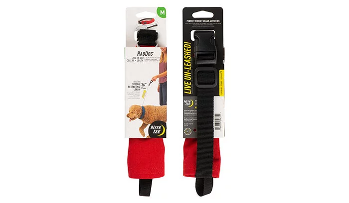 Obroża Nite Ize dla psa ze smyczą RadDog M Czerwona RRLM-10-R3 